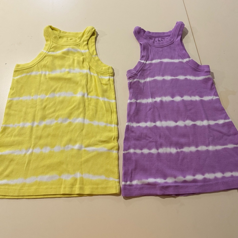 Two tie dye tank tops size medium